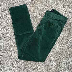 J Crew Factory - Emerald Green Corduroy Straight Pants - Size 28  (6) Tall